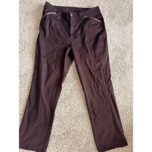 Ralph Lauren Jeans Brown Cotton Blend Soft Pants 12 EUC
